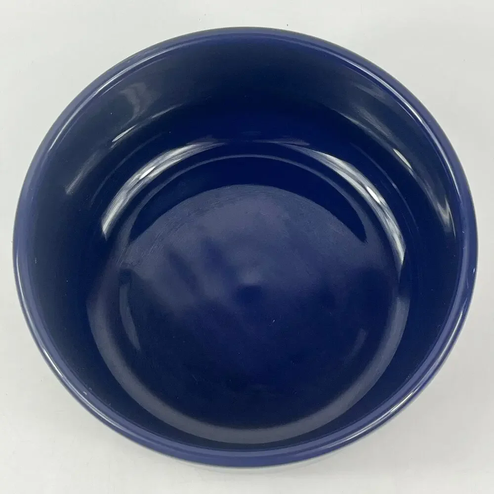 Vintage S Wachtersbach Cobalt Blue Ceramic Mixing Bowl Spain Signed Glossy Table